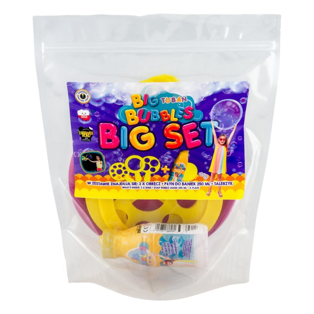 TUBAN, veliki set za mjehuriće s tanjurom i prstenima