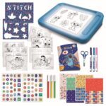STITCH, kreativni set, Škola crtanja sa svjetlećom podlogom - Slika 3