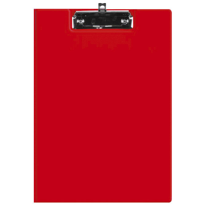 Ploča klip s preklopom+kvačica A4 kartonski pp Fornax crvena