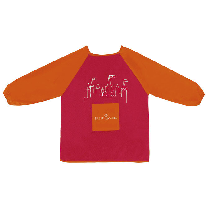 Pregača za likovni s rukavima 43x57 cm Faber-Castell 201204 crvena blister