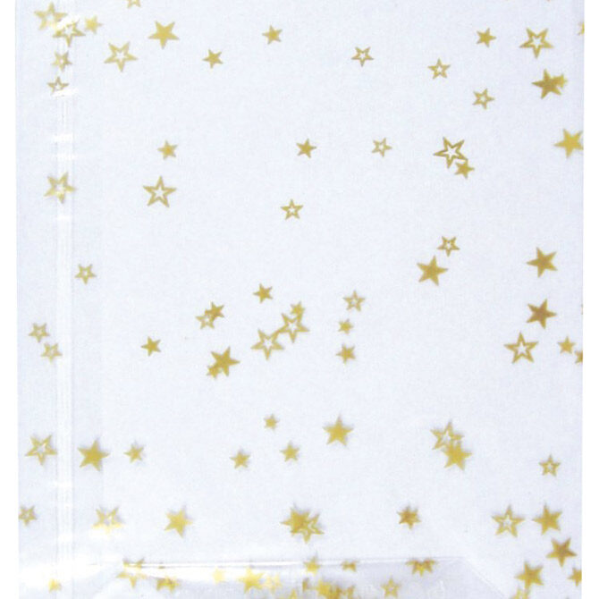 Vrećice ukrasne celofan  9,5x16 cm sa zvjezdicama pk10 Heyda 20-30892 50 prozirne