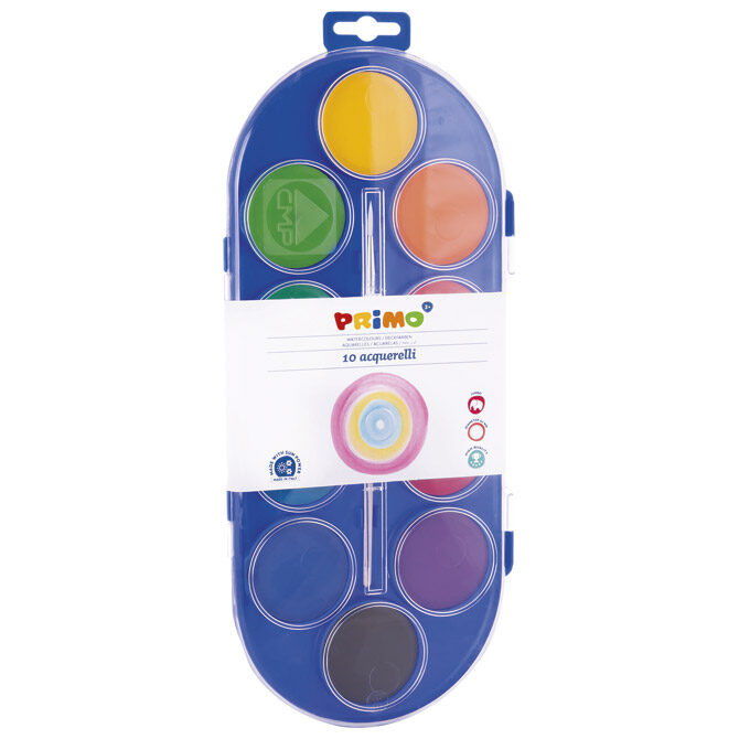 Boja vodena fi 44 mm 10boja+kist Primo 120A10SG blister
