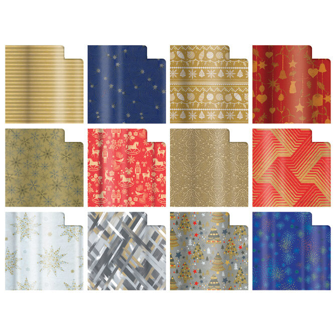 Papir ukrasni rola 70x200 cm Hot Metal novogodišnji Rex-Saul Sadoch HM3J1NAT