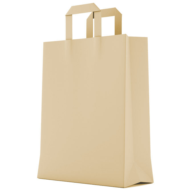 Vrećice ukrasne natron 22x28x11 cm ravna ručka pk50 Duga smeđe