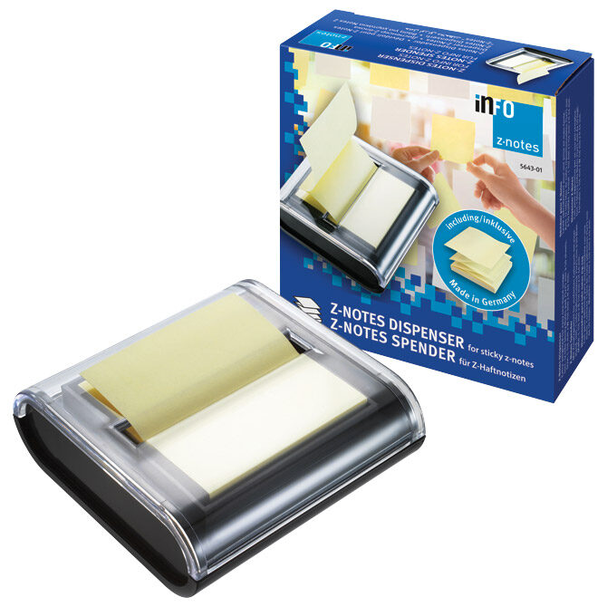 Stalak i blok samoljepljiv "Z" 75x75 mm Global Notes 5643-01 crni