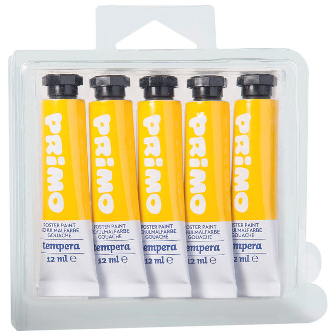 Boja tempera 12ml aluminijska tuba pk5 Primo 440TRA201 žuta blister
