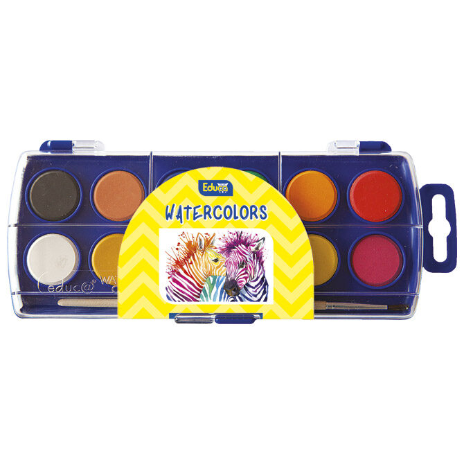 Boja vodena fi 23 mm 12boja+kist Educa blister