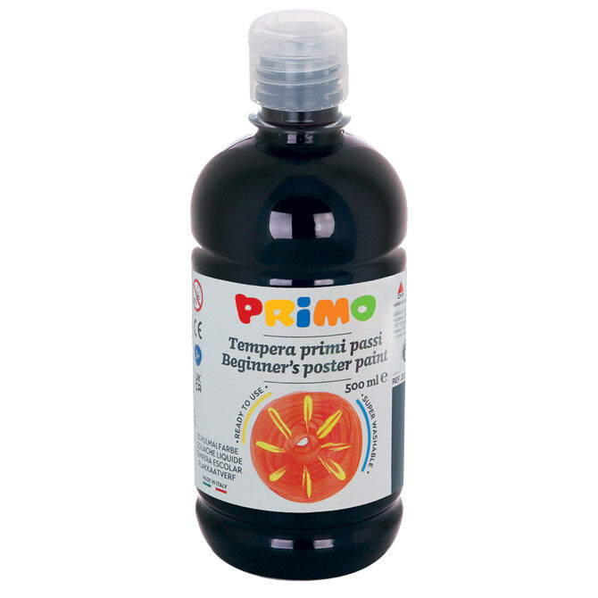 Boja tempera  0,5 litre Primo base 202BR500800 crna