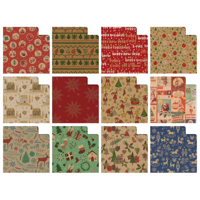 Papir ukrasni rola 70x200 cm Natura novogodišnji Rex-Saul Sadoch N33J1NAT