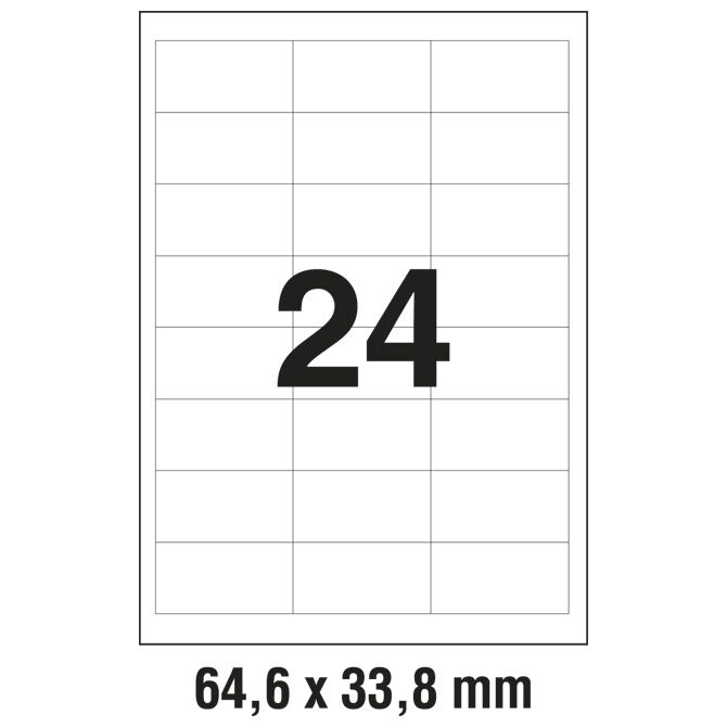 Etikete ILK  64,6x33,8 mm pk100L Zweckform 3658