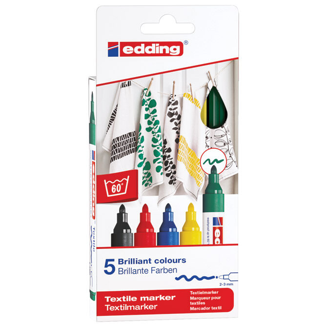 Marker za tekstil 2-3 mm pk5 Edding 4500 blister