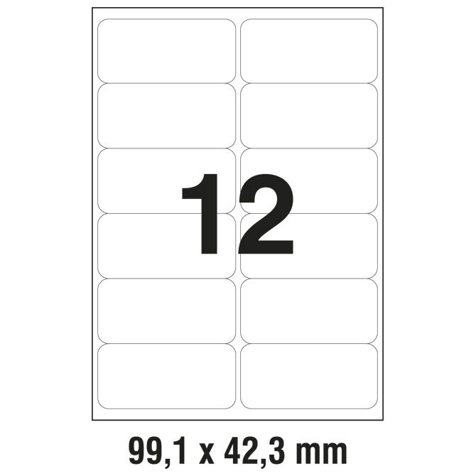 Etikete LK  99,1x42,3 mm vodootporne polyester pk20L Zweckform L4776-20 bijele