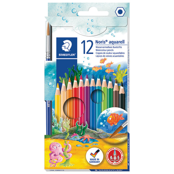 Boje drvene-vodene  12boja Noris Aquarell Staedtler 144 10NC12 blister