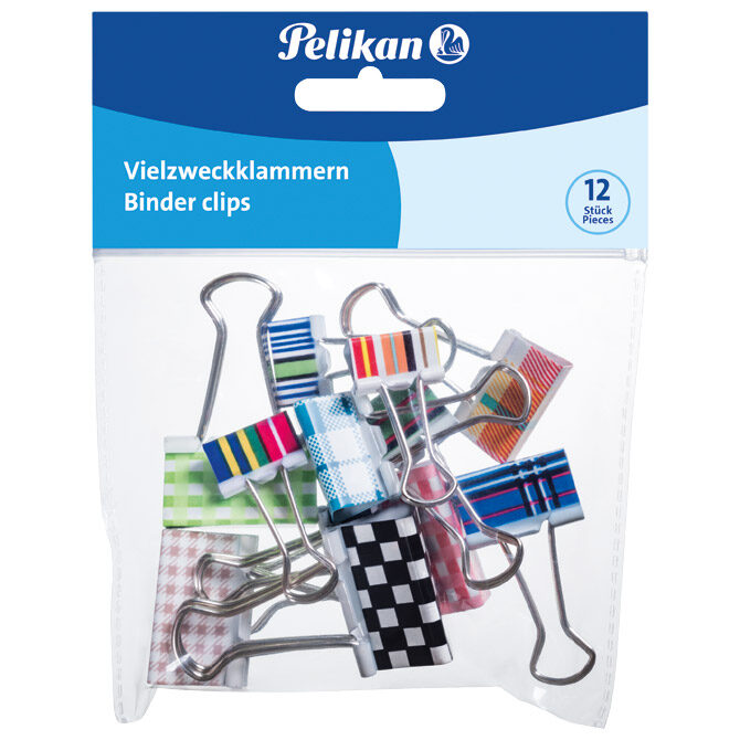 Kvačice za papir 12/19/36 mm pk12 Pelikan 700306 (100401587) sortirano blister