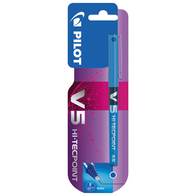 Roler 0,5 mm Hi-tecpoint V5 Pilot BX-V5 plavi blister!!