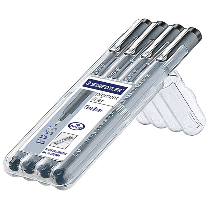 Flomaster za tehničko crtanje pk4 pigment liner Staedtler 308 WP4!!