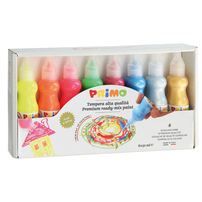 Boja tempera 50ml u bočici 8boja Primo 2532FM8