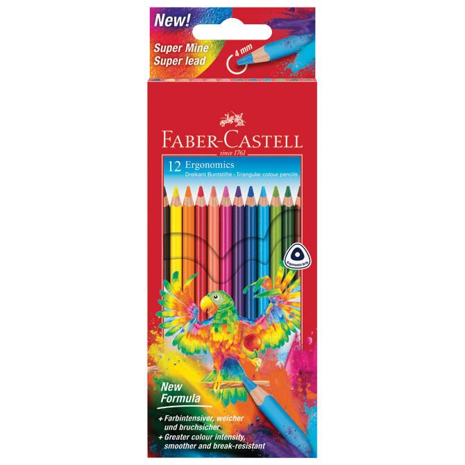 Boje drvene  12boja trokutaste Faber-Castell 116512 blister