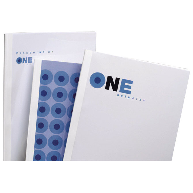 Korice za termo uvez 12 mm 240g glatke A4 pk100 GBC IB370175 bijele