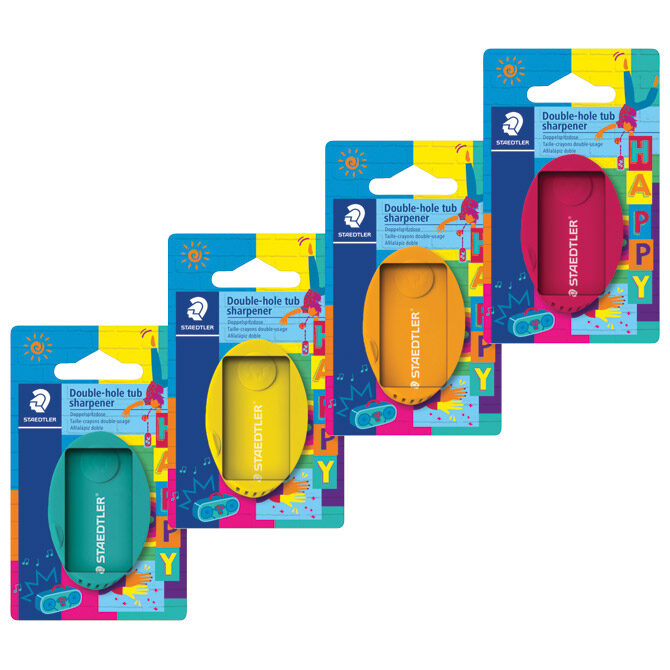 Šiljilo metalno s pvc kutijom 2rupe Happy Staedtler 512PS2BKHA blister!!