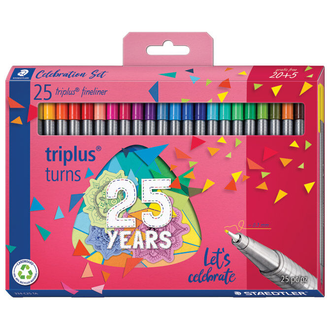 Flomaster fineliner 0,3 mm pk20+5 gratis Triplus 25 years Staedtler 334 C25 TA!!