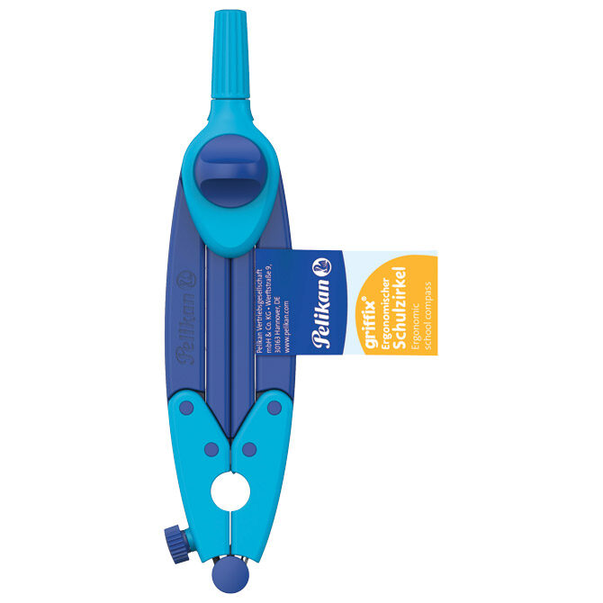 Šestar školski+mine+šiljilo za mine Pelikan Griffix 700887 plavi!!