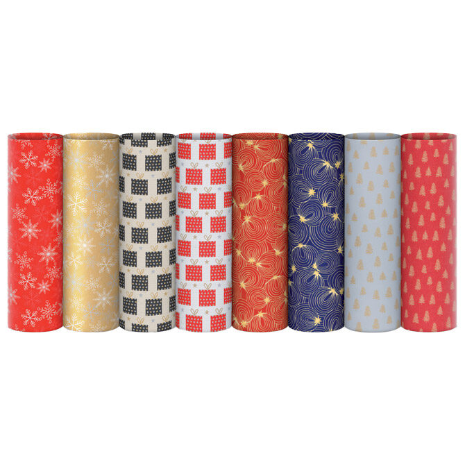 Papir ukrasni rola 70x200 cm Ecocarta novogodišnji Rex-Saul Sadoch EC3J105N