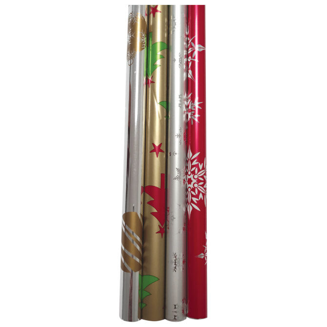 Papir ukrasni rola folija 70x100 cm novogodišnja