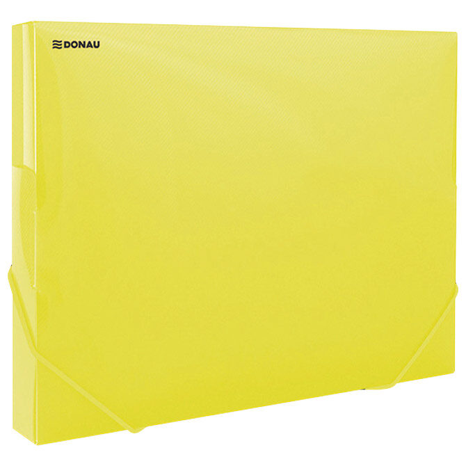 Mapa s gumicom hrbat-30 mm A4 pp Donau 8545002PL-11 prozirno mat žuta