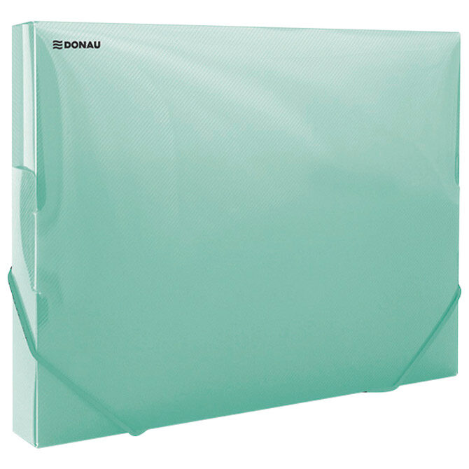 Mapa s gumicom hrbat-30 mm A4 pp Donau 8545002PL-06 prozirno mat zelena