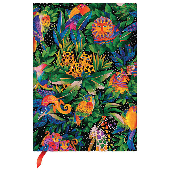 Notes 13x18 cm-midi crte  88L bez zatvaranja Jungle Song Flexis Paperblanks FB7266-9