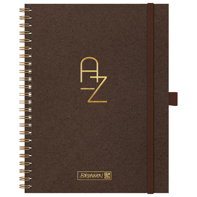Adresar telefonski 160x210 mm A-Z spiralni s gumicom Brunnen 10-6455073 smeđi!!