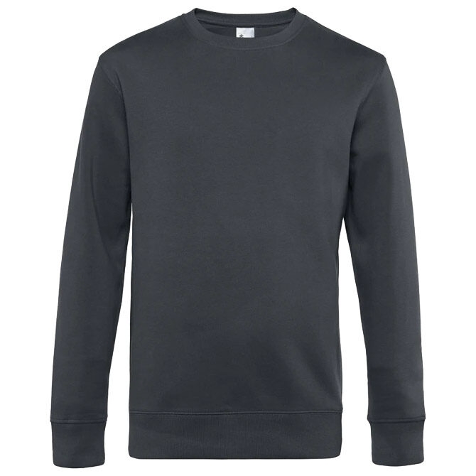 Majica dugi rukavi B&C King Crew Neck 280g asphalt S!!