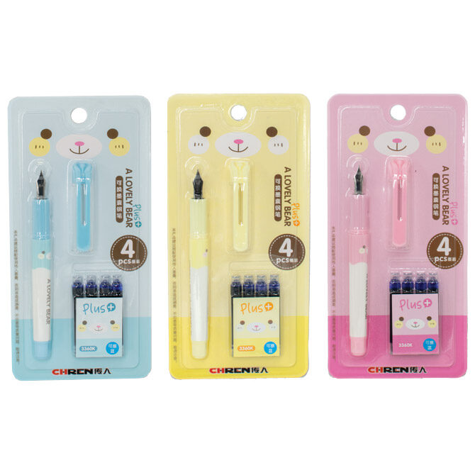 Nalivpero školsko+4patrone SHA sortirano blister