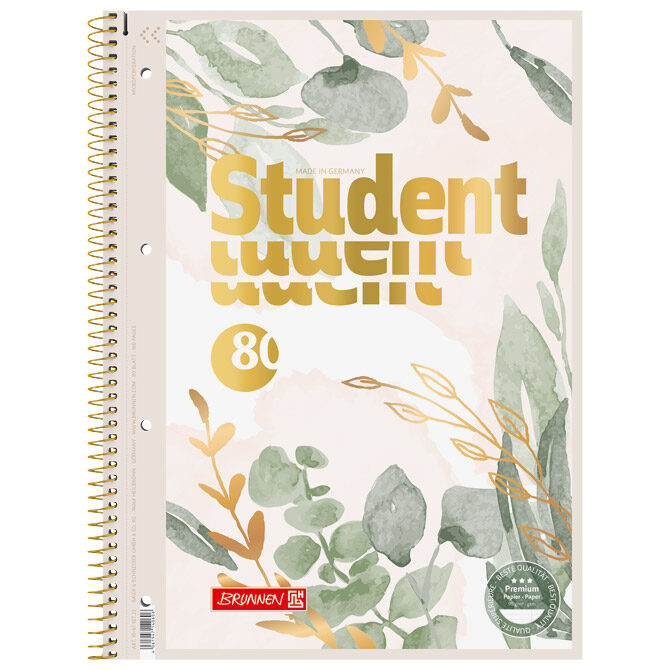 Blok kolegij A4 crte  80L perforacija+4rupe Bloom Brunnen 10-67927 23