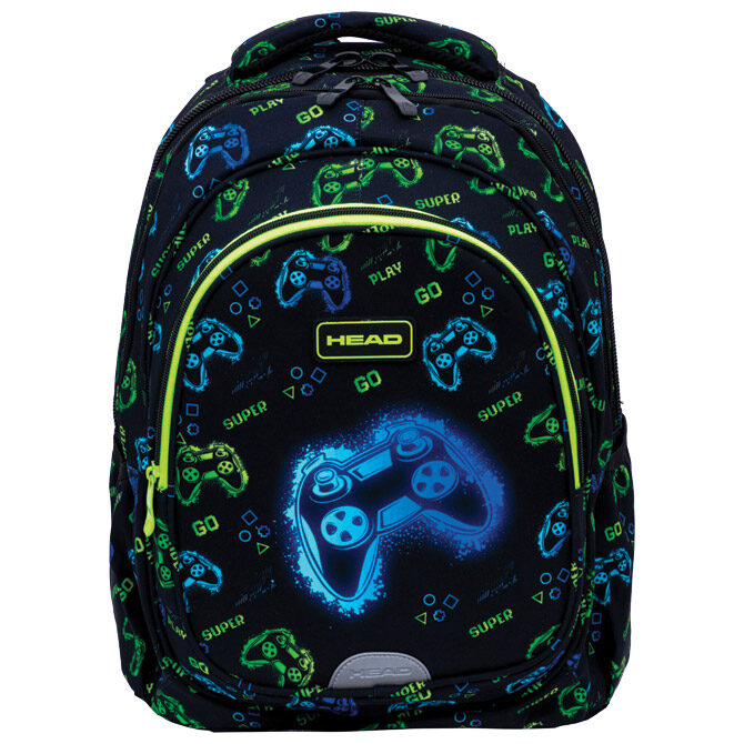 Ruksak školski-notebook anatomski Go Playing Head 502025042