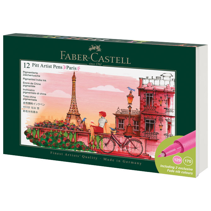 Set Pitt artist pen pk12 Paris Faber Castell 267136 sortirano