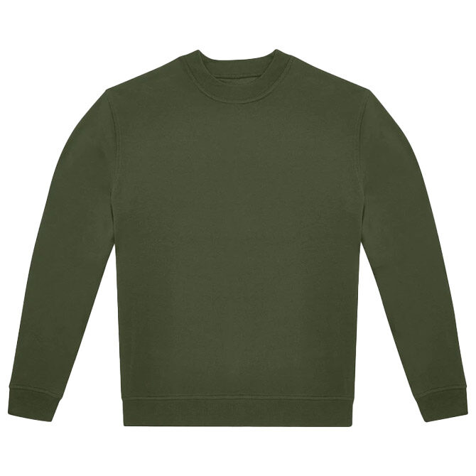 Majica dugi rukavi B&C ID.332 Crew 280g maslinasto zelena M