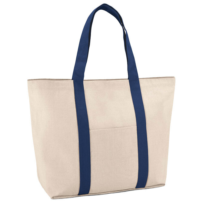 Torba platnena za plažu Stricker VILLE 92824104 natur/plava