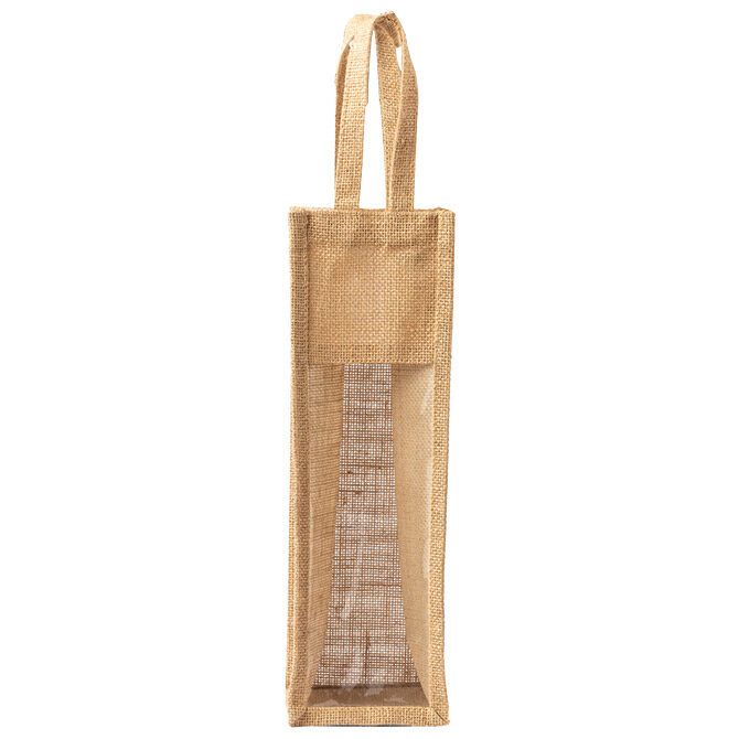 Vrećice za vino juta 10.5x35.5x10cm Makito 3480 s prozorčićem