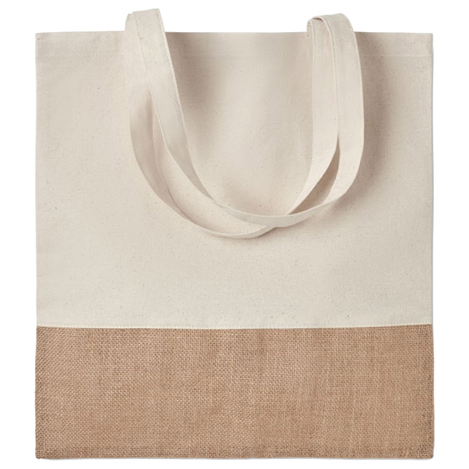 Vrećice za kupovinu platnena sa jutom 38x42 cm-duge ručke natur-bež