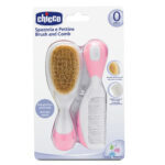CHICCO češalj i četka prirodna dlaka pink 0656910 - Slika 2