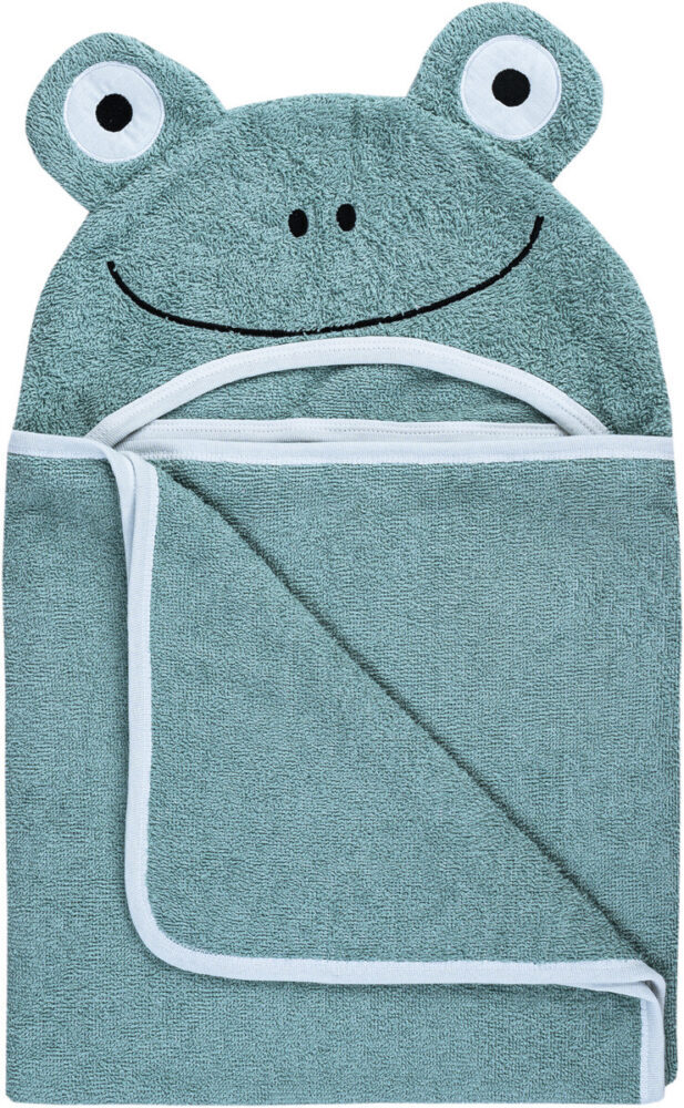 BUBABA BY FREEON ručnik s kapuljačom i ušima žaba 110x75 cm green 36707