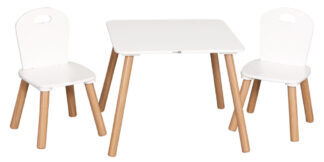 FREEON stol athena sa dvije stolice white 40437