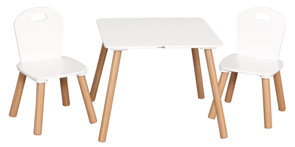 FREEON stol athena sa dvije stolice white 40437