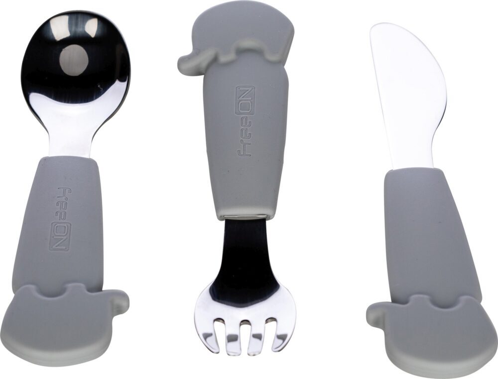 FREEON pribor za jelo od nehrđajućeg čelika siva 46286