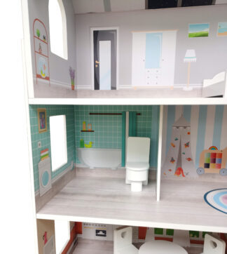 FREE 2 PLAY drvena kućica iz snova za lutke, siva 47306 - Slika 2