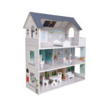 FREE 2 PLAY drvena kućica iz snova za lutke, siva 47306 - Slika 5