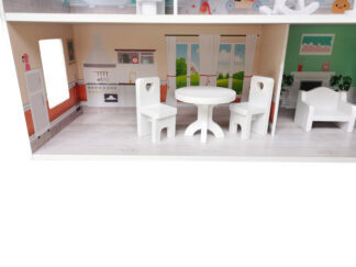 FREE 2 PLAY drvena kućica iz snova za lutke, siva 47306 - Slika 8