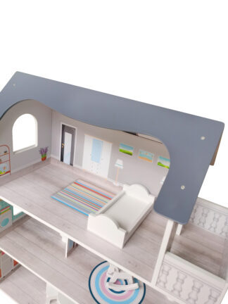 FREE 2 PLAY drvena kućica iz snova za lutke, siva 47306 - Slika 10